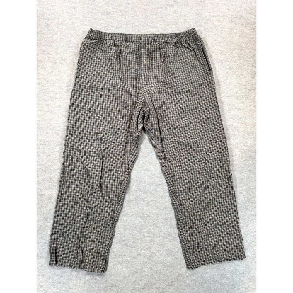 Puritan Woven Pajama Pants Mens 37 Multicolor Plaid Relaxed Fit Elastic Waist